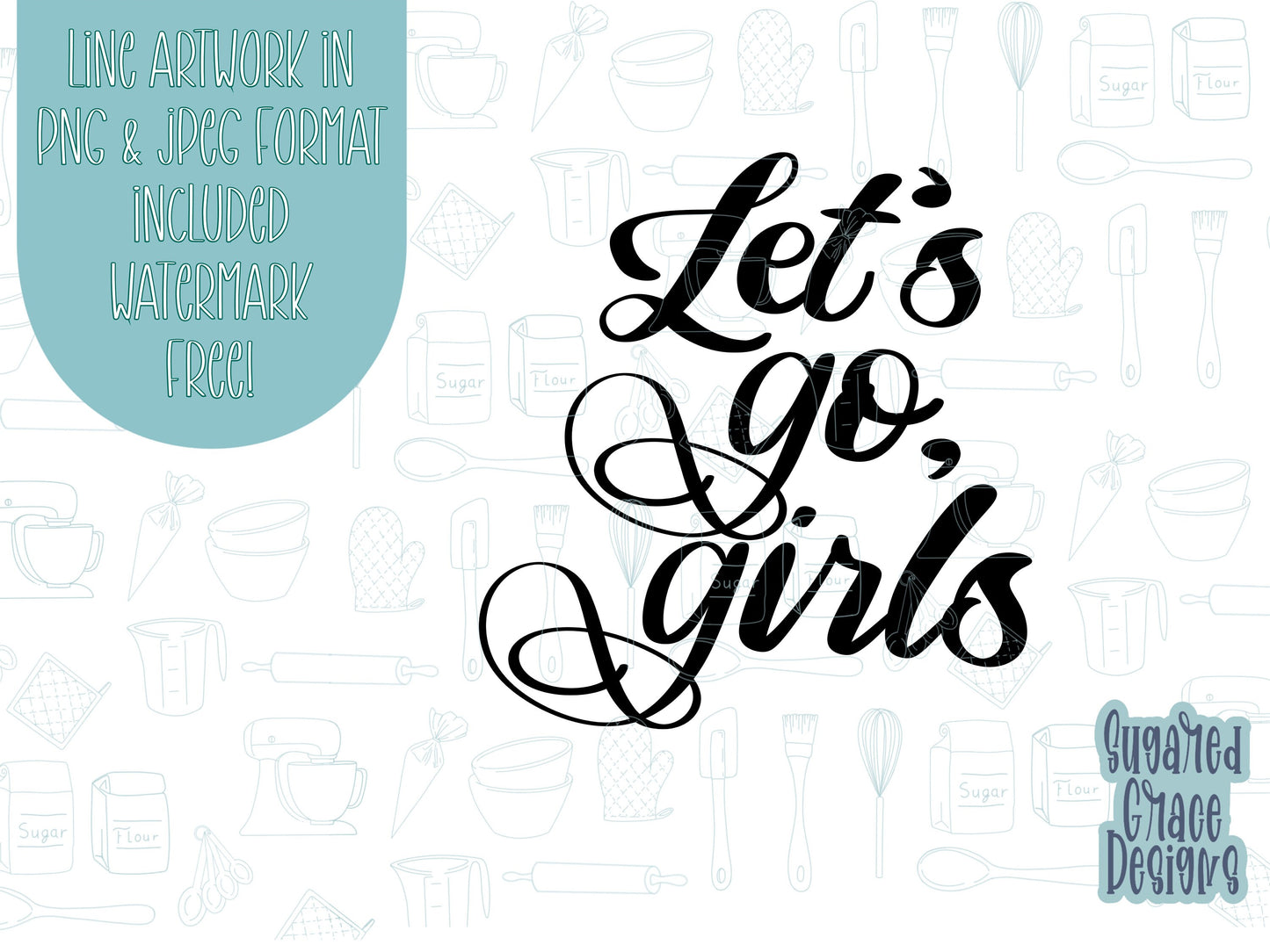 Let’s go girls plaque Cookie cutter stl files for 3d printing, bachelorette cowgirl printable png images for Eddie edible printers