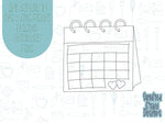 Save the date Cookie cutter stl files for 3d printing, printable calendar png images for Eddie edible printers