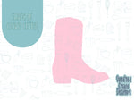 Cowgirl boot Cookie cutter stl files for 3d printing, bachelorette cowgirl printable png images for Eddie edible printers