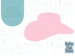 Cowgirl hat Cookie cutter stl files for 3d printing, bachelorette cowgirl printable png images for Eddie edible printers