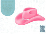 Cowgirl hat Cookie cutter stl files for 3d printing, bachelorette cowgirl printable png images for Eddie edible printers