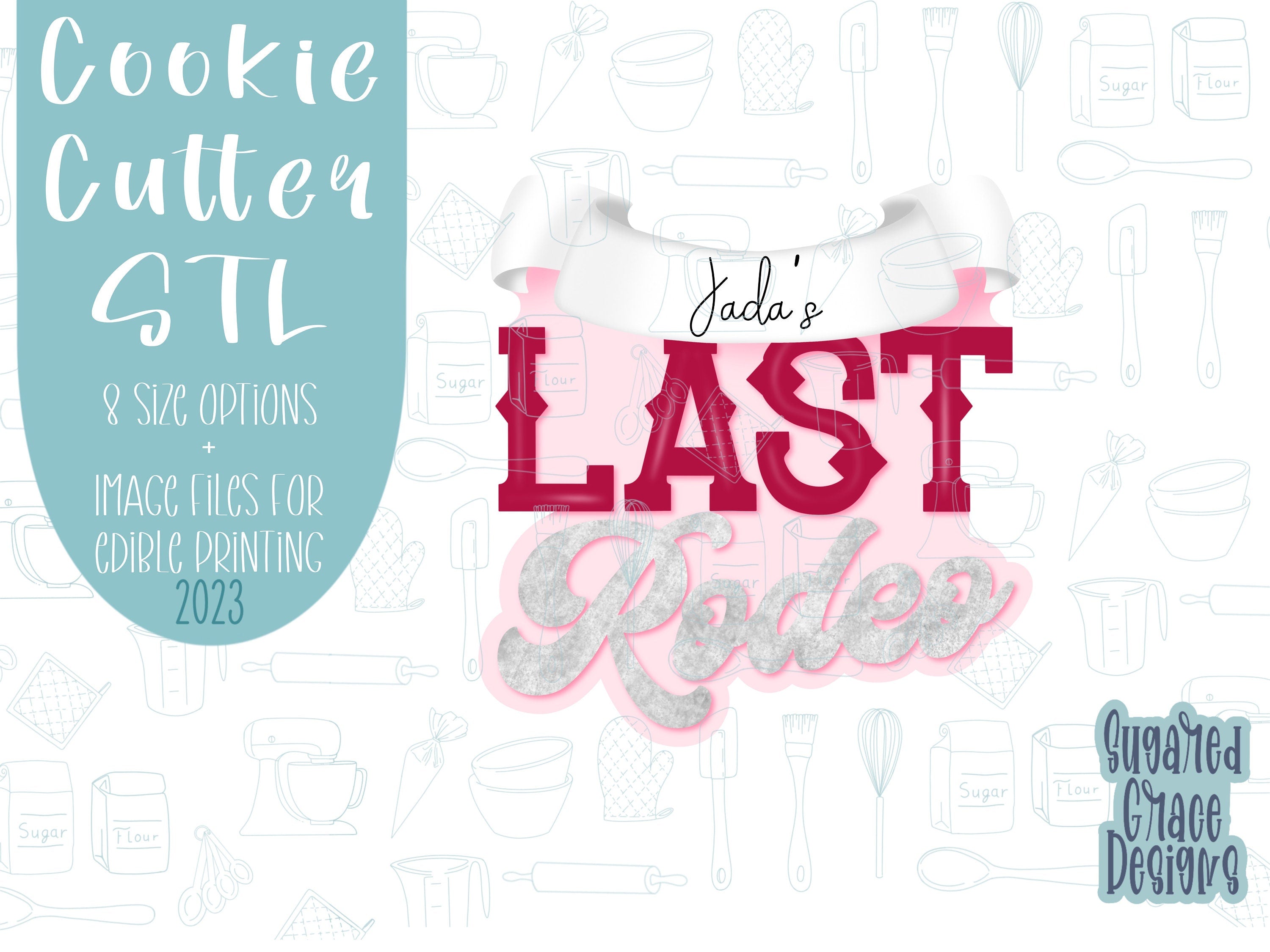 Last rodeo plaque Cookie cutter stl files for 3d printing, bachelorett ...