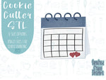 Save the date Cookie cutter stl files for 3d printing, printable calendar png images for Eddie edible printers