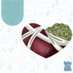 Zombie heart Cookie cutter stl files for 3d printing with matching printable png images for Eddie edible printers