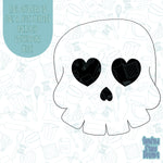 Skull Cookie cutter stl files for 3d printing with matching printable png images for Eddie edible printers