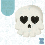 Skull Cookie cutter stl files for 3d printing with matching printable png images for Eddie edible printers