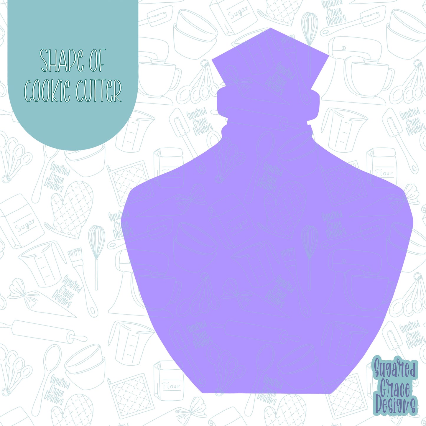 Potion bottle Cookie cutter stl files for 3d printing with matching printable png images for Eddie edible printers