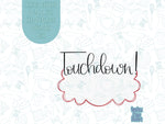 Touchdown plaque Cookie cutter stl files for 3d printing with matching printable png images for Eddie edible printers