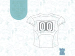 Football Jersey Cookie cutter stl files for 3d printing with matching printable png images for Eddie edible printers