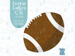 Football Cookie cutter stl files for 3d printing with matching printable png images for Eddie edible printers