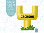 Goal post Cookie cutter stl files for 3d printing with matching printable png images for Eddie edible printers