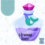 Potion bottle Cookie cutter stl files for 3d printing with matching printable png images for Eddie edible printers