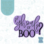 Halloween baby gender reveal Cookie cutter stl files for 3d printing with matching printable png images for Eddie edible printers, ghoul boo