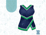 Cheer uniform cookie cutter stl file set for 3d printing with matching printable png images for Eddie edible printers