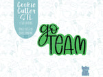 Go team cookie cutter stl file set for 3d printing with matching printable png images for Eddie edible printers