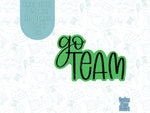 Go team cookie cutter stl file set for 3d printing with matching printable png images for Eddie edible printers