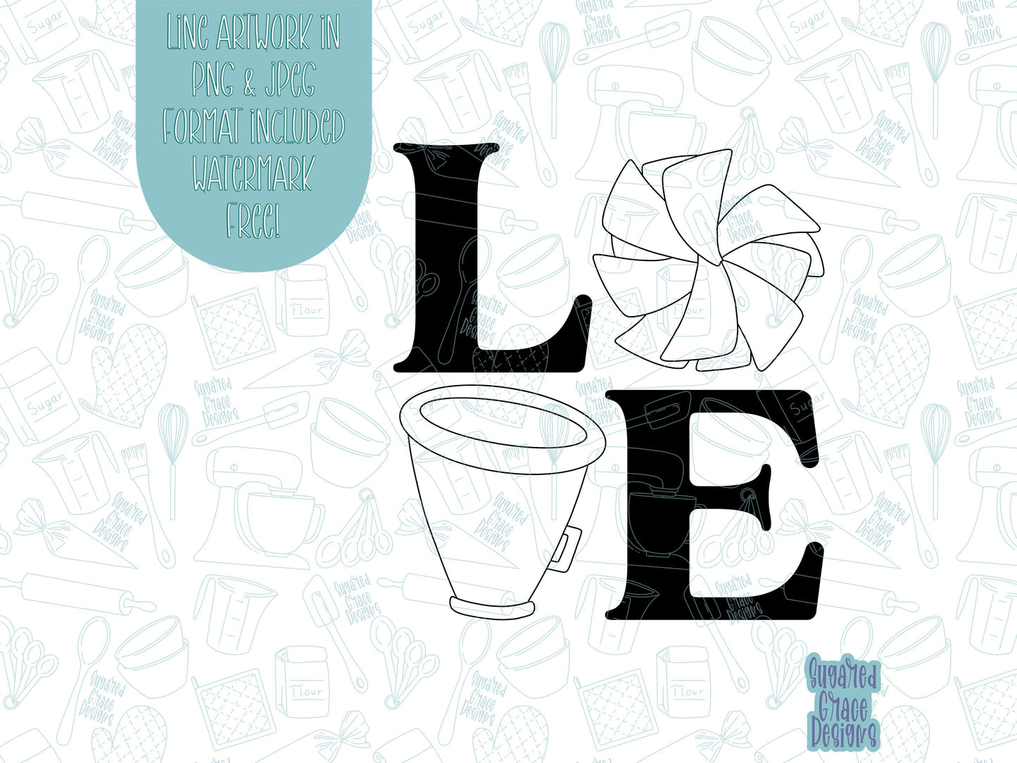 Cheer love cookie cutter stl file set for 3d printing with matching printable png images for Eddie edible printers