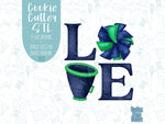 Cheer love cookie cutter stl file set for 3d printing with matching printable png images for Eddie edible printers