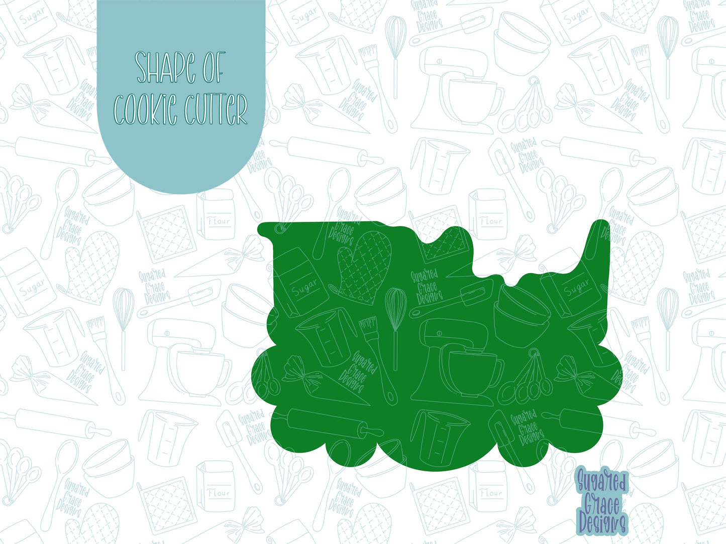 Touchdown plaque Cookie cutter stl files for 3d printing with matching printable png images for Eddie edible printers