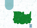 Touchdown plaque Cookie cutter stl files for 3d printing with matching printable png images for Eddie edible printers