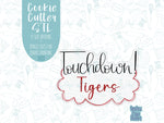 Touchdown plaque Cookie cutter stl files for 3d printing with matching printable png images for Eddie edible printers