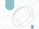 Football Cookie cutter stl files for 3d printing with matching printable png images for Eddie edible printers