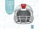 Football helmet Cookie cutter stl files for 3d printing with matching printable png images for Eddie edible printers