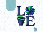 Cheer love cookie cutter stl file set for 3d printing with matching printable png images for Eddie edible printers