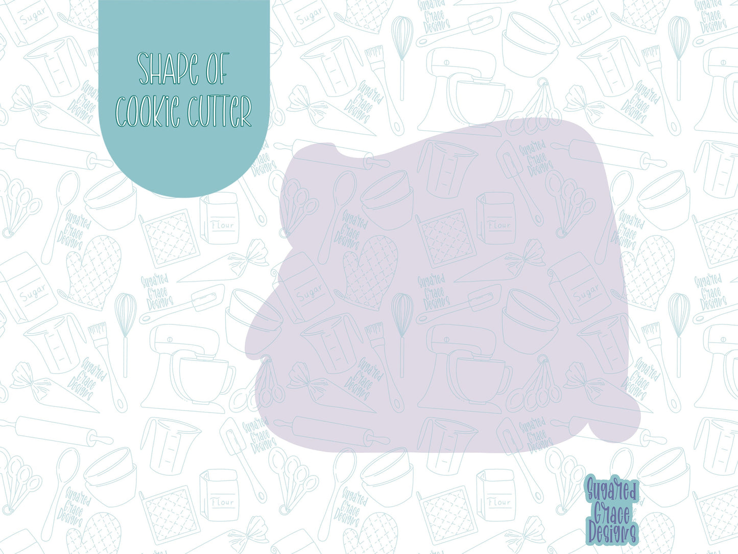 Yeti Cookie cutter STL file for 3D printing with png printable instant download for EDDIE edible ink printer