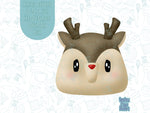 Christmas reindeer Cookie cutter STL file for 3D printing with png printable instant download for EDDIE edible ink printer