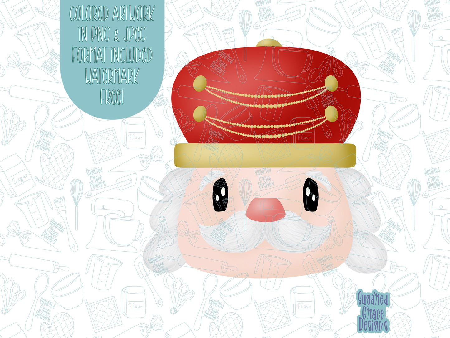 Nutcracker Cookie cutter STL file for 3D printing with png printable instant download for EDDIE edible ink printer