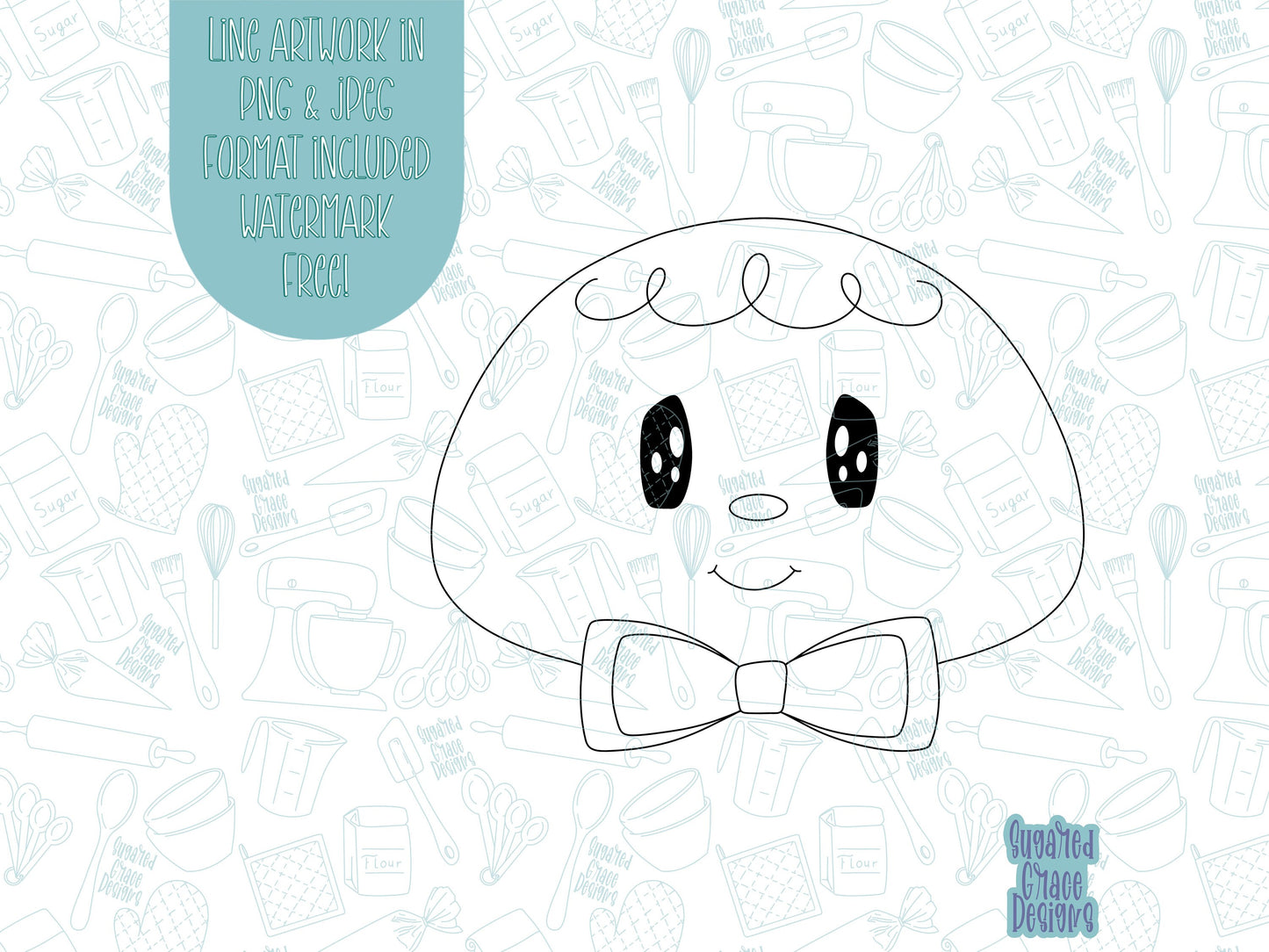 Gingerbread man Cookie cutter STL file for 3D printing with png printable instant download for EDDIE edible ink printer