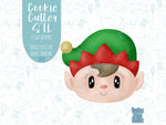 Christmas Elf Cookie cutter STL file for 3D printing with png printable instant download for EDDIE edible ink printer