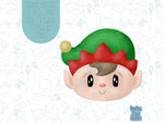 Christmas Elf Cookie cutter STL file for 3D printing with png printable instant download for EDDIE edible ink printer