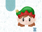 Christmas Elf girl Cookie cutter STL file for 3D printing with png printable instant download for EDDIE edible ink printer