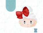 Mrs Clause Cookie cutter STL file for 3D printing with png printable instant download for EDDIE edible ink printer