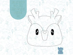 Christmas reindeer Cookie cutter STL file for 3D printing with png printable instant download for EDDIE edible ink printer