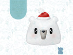 Polar bear Cookie cutter STL file for 3D printing with png printable instant download for EDDIE edible ink printer