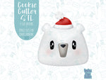 Polar bear Cookie cutter STL file for 3D printing with png printable instant download for EDDIE edible ink printer