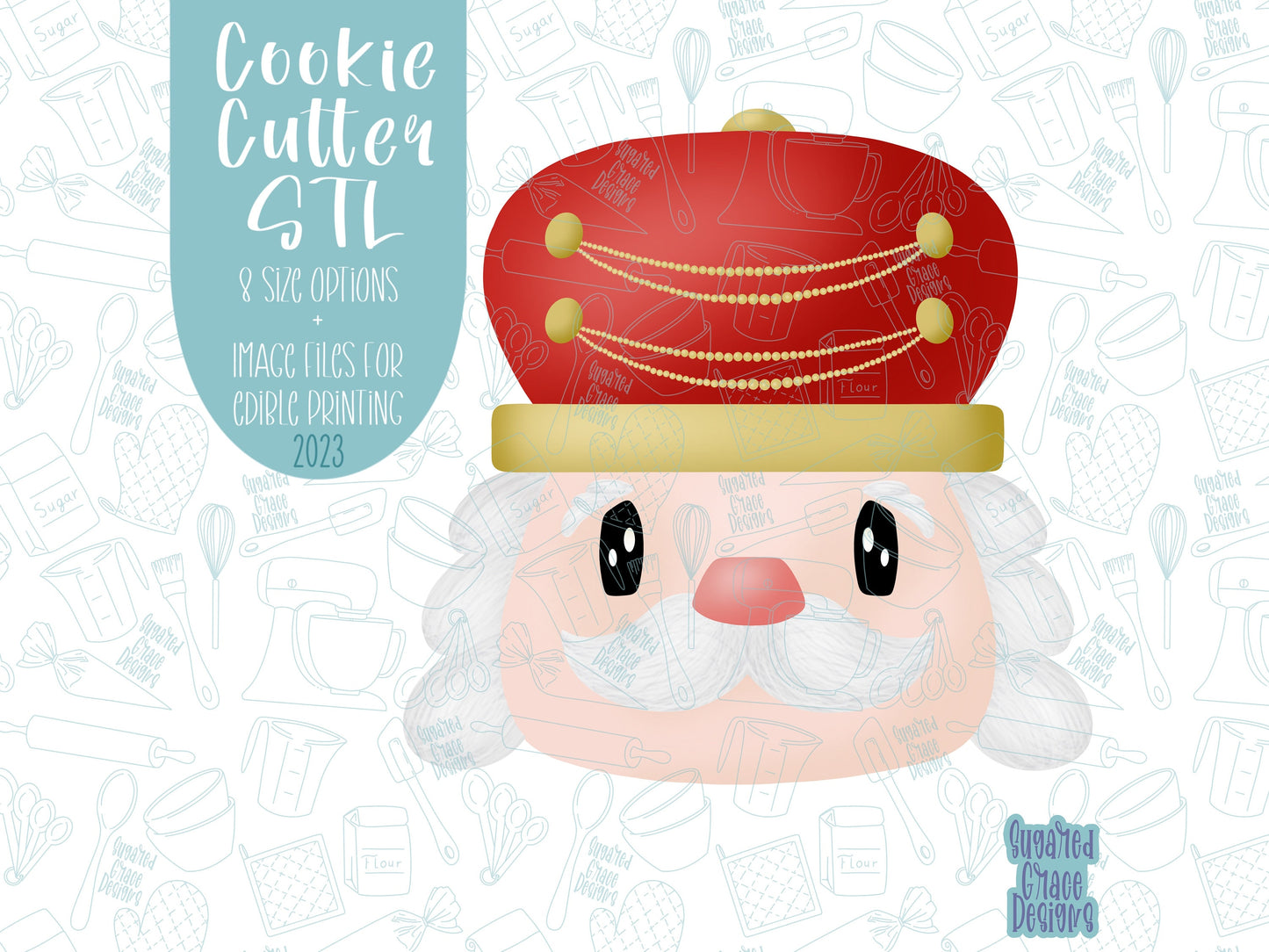 Nutcracker Cookie cutter STL file for 3D printing with png printable instant download for EDDIE edible ink printer