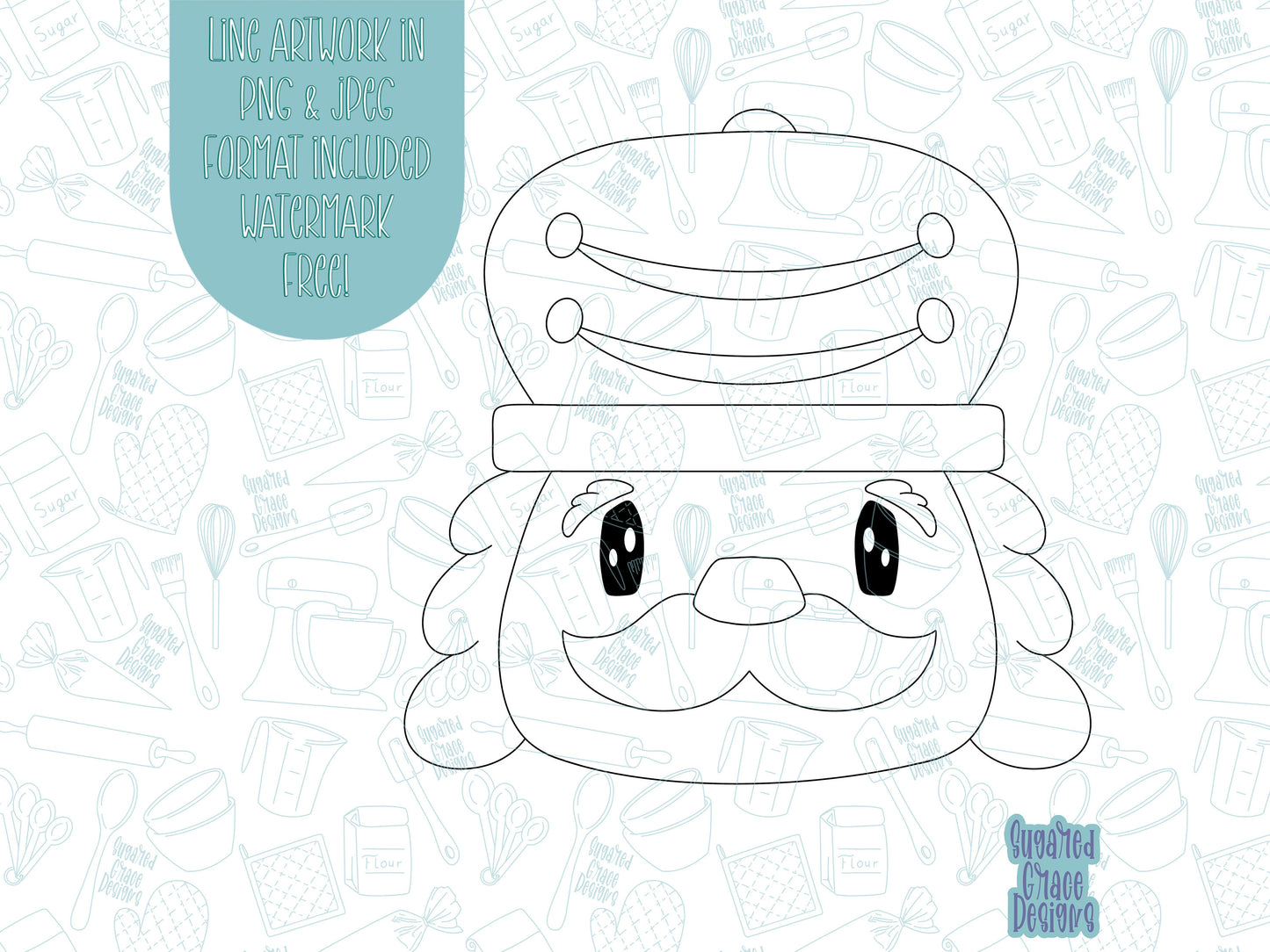 Nutcracker Cookie cutter STL file for 3D printing with png printable instant download for EDDIE edible ink printer