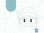 Christmas Elf girl Cookie cutter STL file for 3D printing with png printable instant download for EDDIE edible ink printer